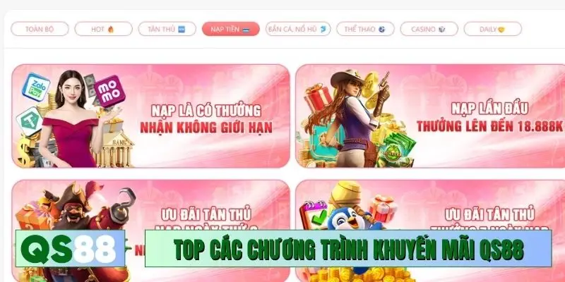 Top các chương trình khuyến mãi QS88 đáng chơi nhất